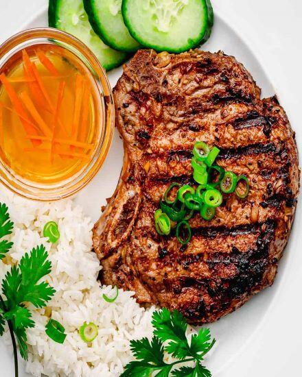 23. Grilled Pork Chop Steam Rice