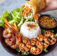26. Grilled Shrimp Steam Rice